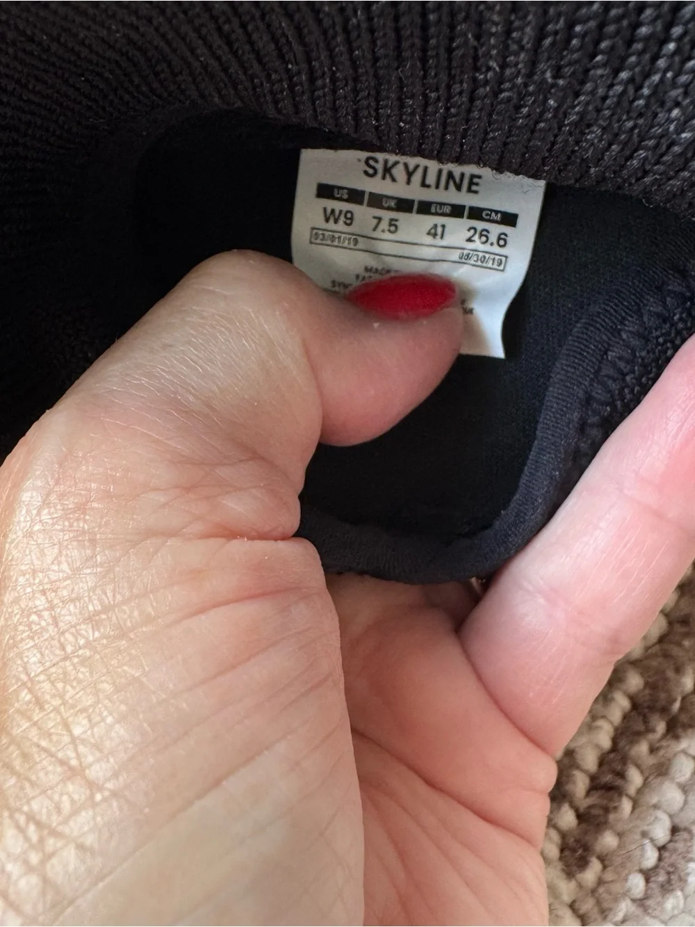 NWOB Vessi Skyline Knit Sneaker In Black